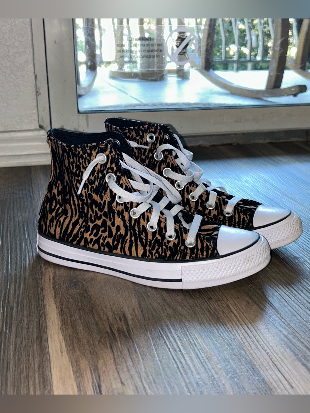 Converse Leopard-Print High-Top Sneakers